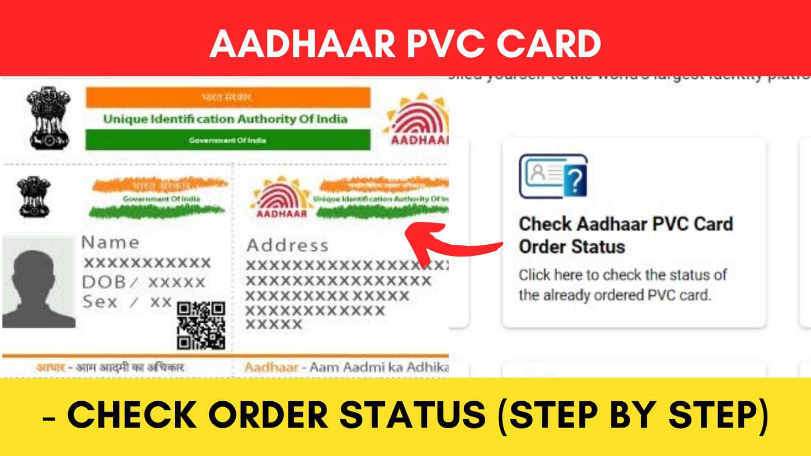 Aadhar Pvc Card Status Check Track Order Online Process 2024