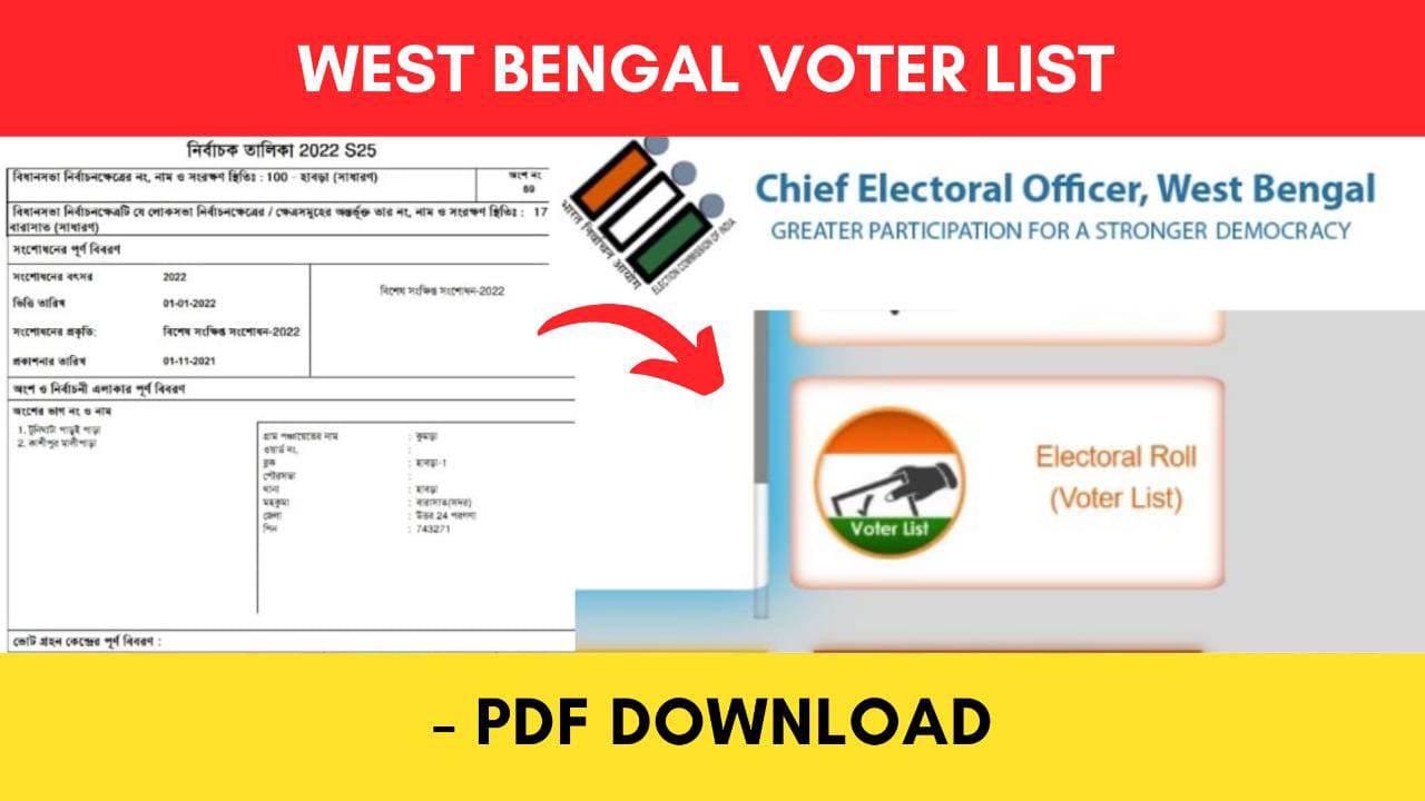 West Bengal Voter List 2024 PDF Download Online (with details)