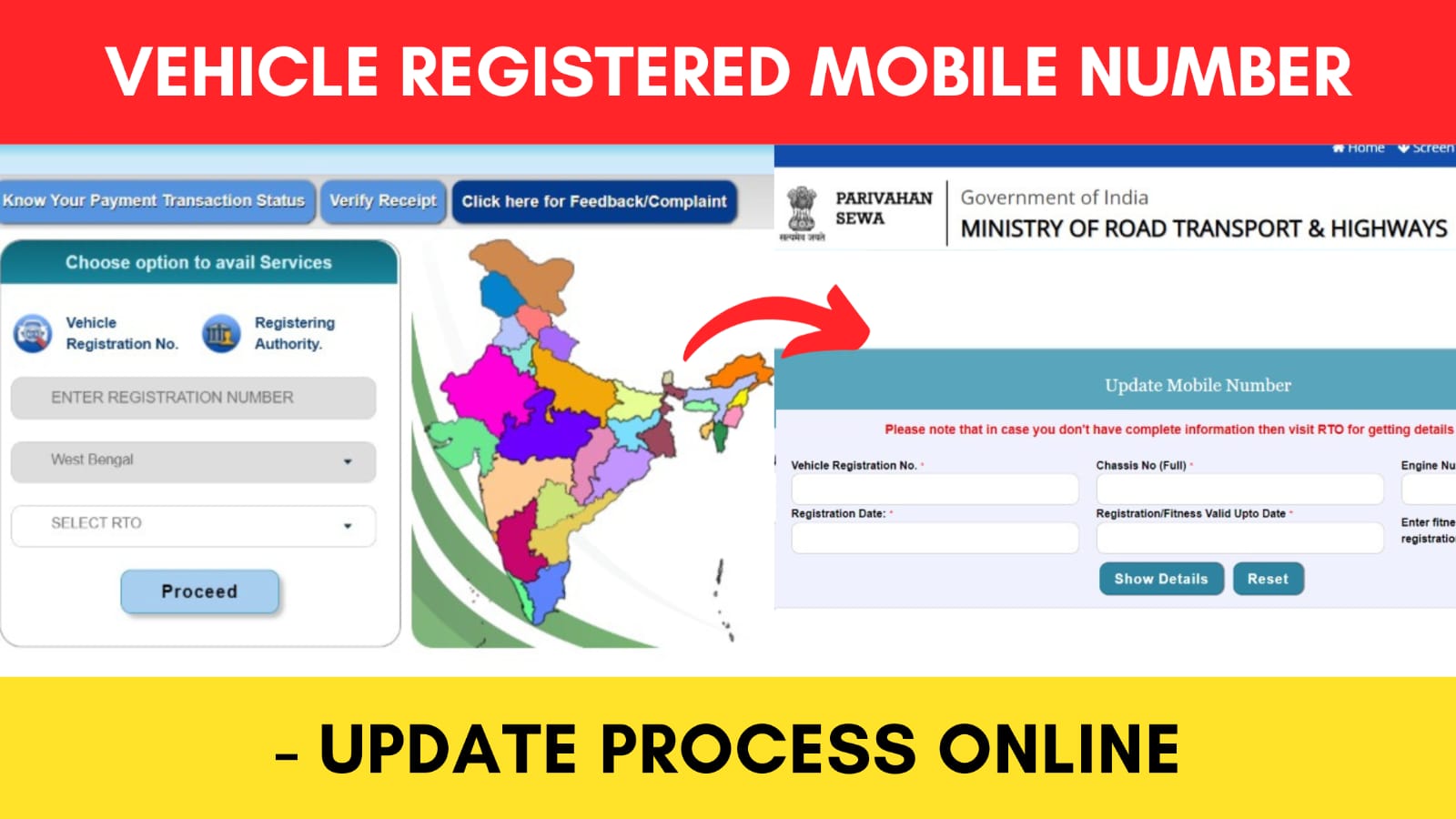 How To Update Mobile Number Registered With Vehicle Online